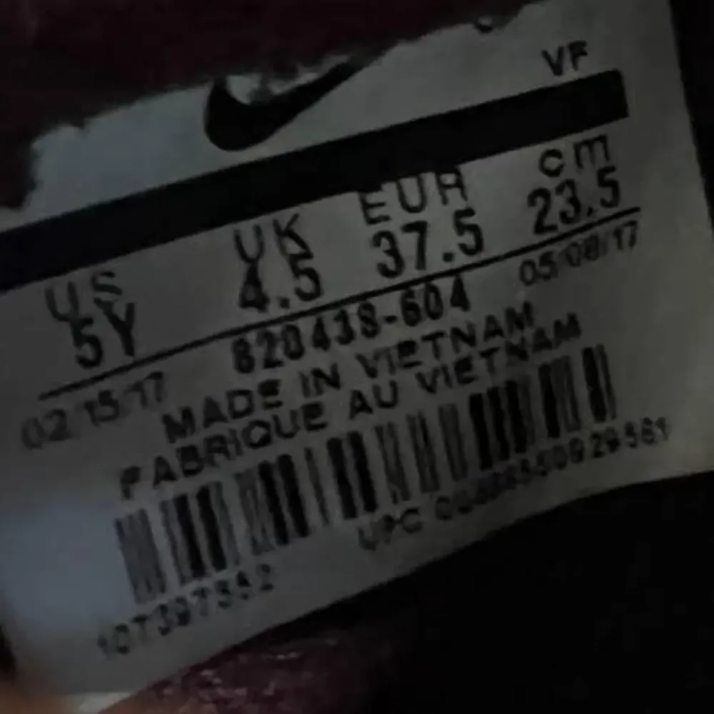 NIKE Air Force 1 Maroon Snake Skin SZ 5Y